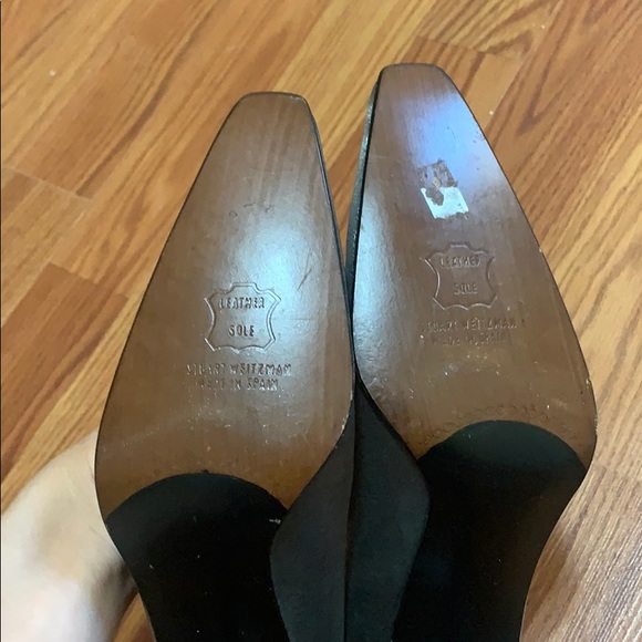Vintage stuart weitzman heels silver gray textile - Picture 3 of 4